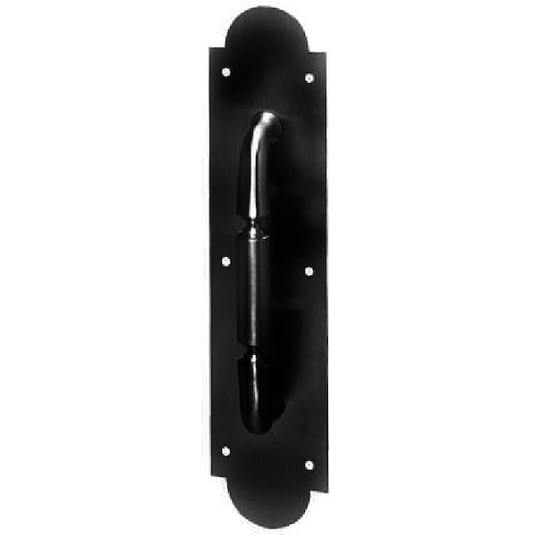 Rockwood 148X76C10B 8" Center to Center Grooved Door Pull with 4" x 16" Cut Plate Oil Rubbed Bronze 148X76C10B - main
